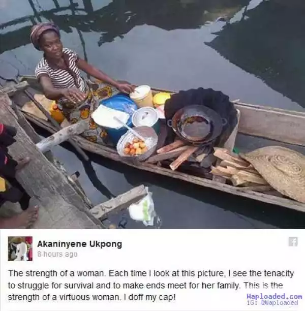 Photo: See The Woman Who Sells Puff-Puff On Water
